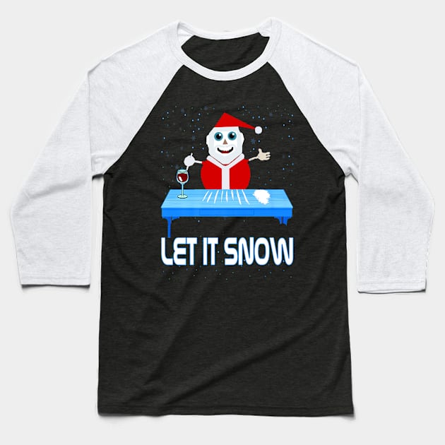 Let it snow Baseball T-Shirt by AdelaidaKang